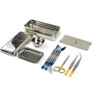 Dental PRF Box & GRF System Set with Stainless Steel & Blue Anodized Handle Instruments | Dental Implantology Kit