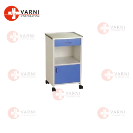 Blue Plastic Bedside Cabinet With Table Top