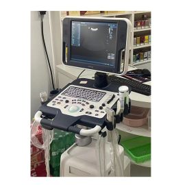 Used Mindray DC-25 Color Doppler Ultrasound Machine Trolley With Convex Linear Array and Cardiac Probe