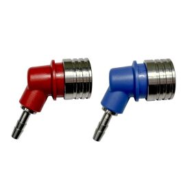 Fresenius 4008 Hemodialysis Machine Accessory Red and Blue Quick Connector Flushing Bridge Bypass Joint