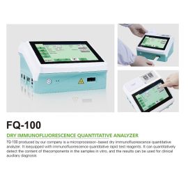 Veterinary Fluorescence Immunoassay Analyzer FQ-100 Chemistry Analyzer Test Prog CPL CPV/CDV Ab Clv Ag TSH T4 CRP