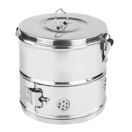 Holloware Instruments Stainless Steel Manual Surgical Dressing Jar Sterilization Drum Medical Equipment