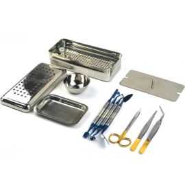 Dental PRF Box & GRF System Set with Stainless Steel & Blue Anodized Handle Instruments | Dental Implantology Kit
